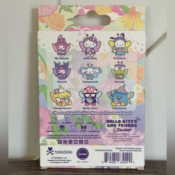 NWT Tokidoki x Hello Kitty Butterfly Garden Mystery Keychain - Picture 2 of 3